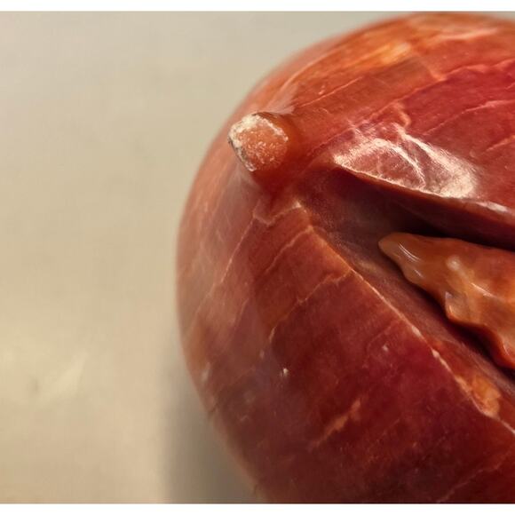 Vintage Italian Marble Peach Carved with Pit showing. MCM - Picture 3 of 8